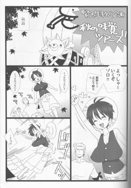 【 ワンピース・ONE PIECE】ルフィが女になっちゃった！ゴムゴムのおっぱい柔らけ〜！【女体化同人誌】