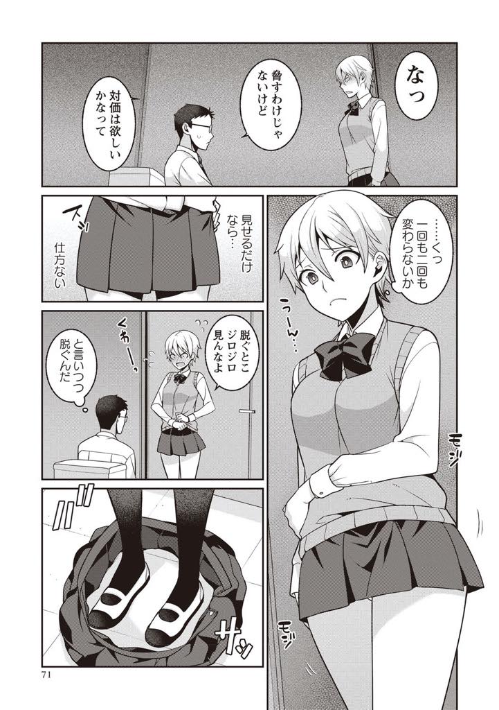 【エロ漫画】イチゴパンティを履いてる学園一の不良JK！普段から言葉遣いも悪いのに上下お揃いのイチゴ柄のランジェリー！可愛いww俺の前ではエロいんだよな！【景山玄都】