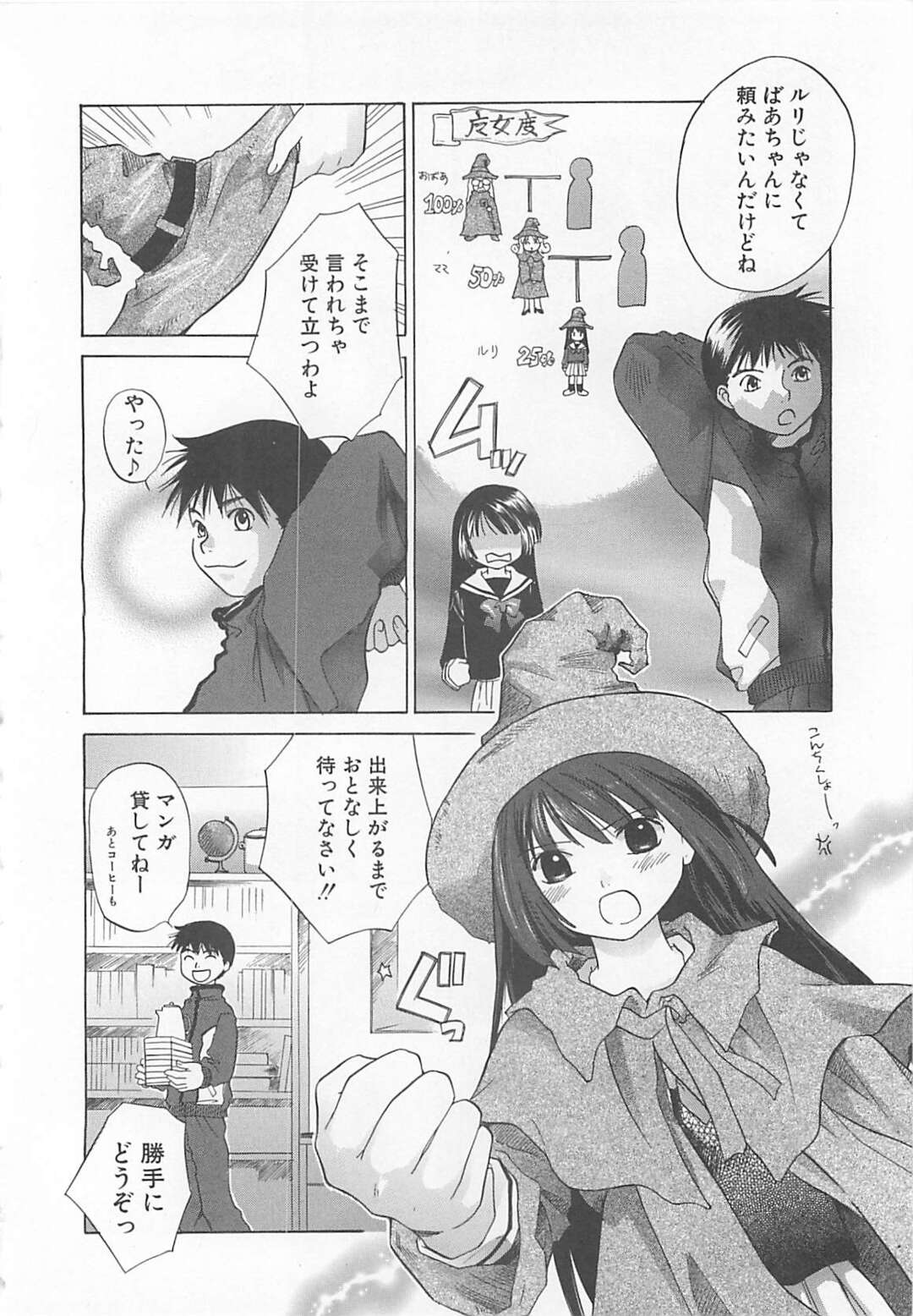 【エロ漫画】妹の魔女に惚れ薬を作ってしてほしいと頼んだ兄が精子が必要になってフェラで射精させて発情して中出しセックスしちゃう！【甘夏真琴】