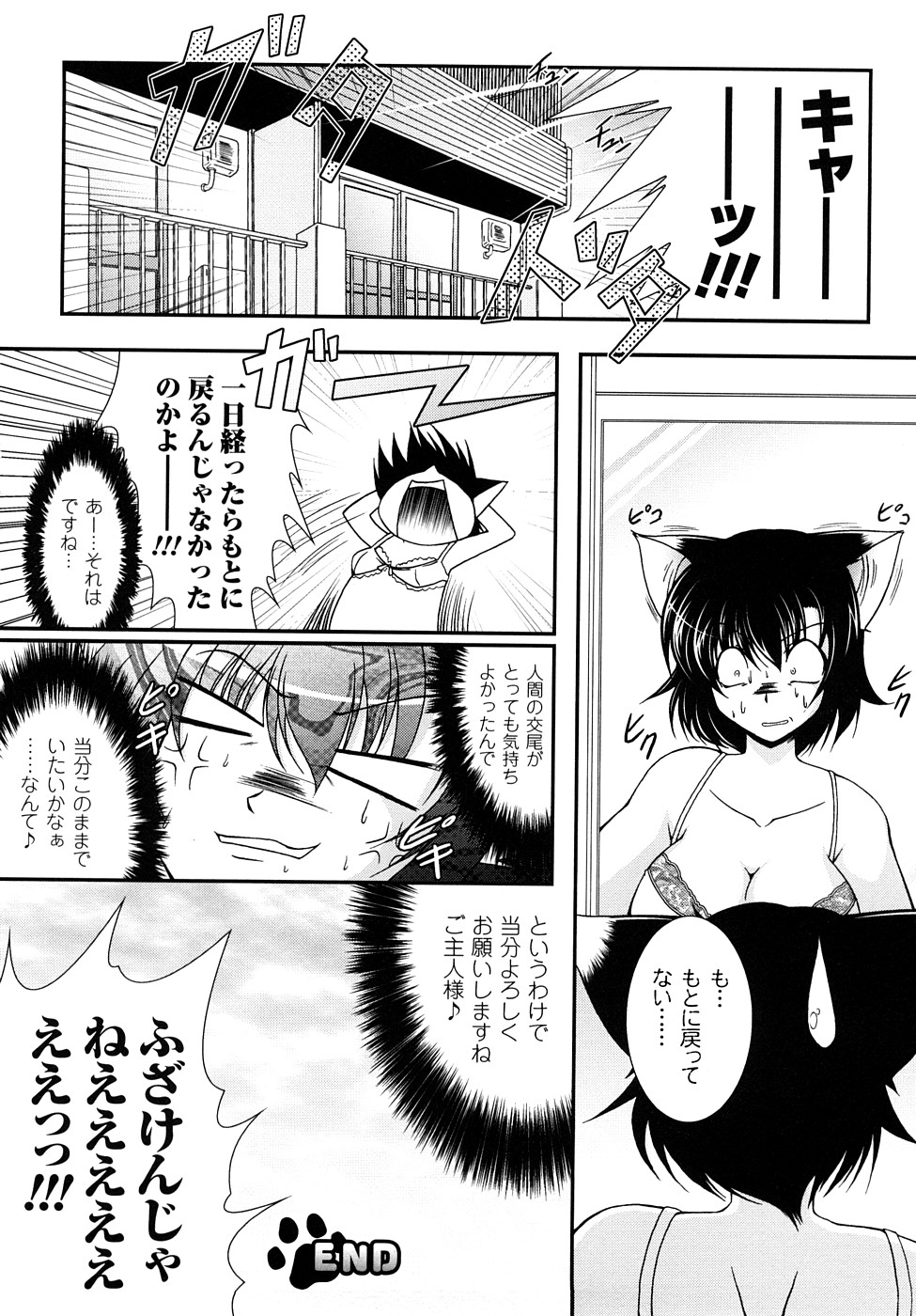 【エロ漫画】発情中でショタを誘惑しちゃう獣耳のお姉さん…ご奉仕フェラをして騎乗位で生ハメ中出しセックスして絶頂イキしちゃう【オオハシタカユキ：猫な日々】