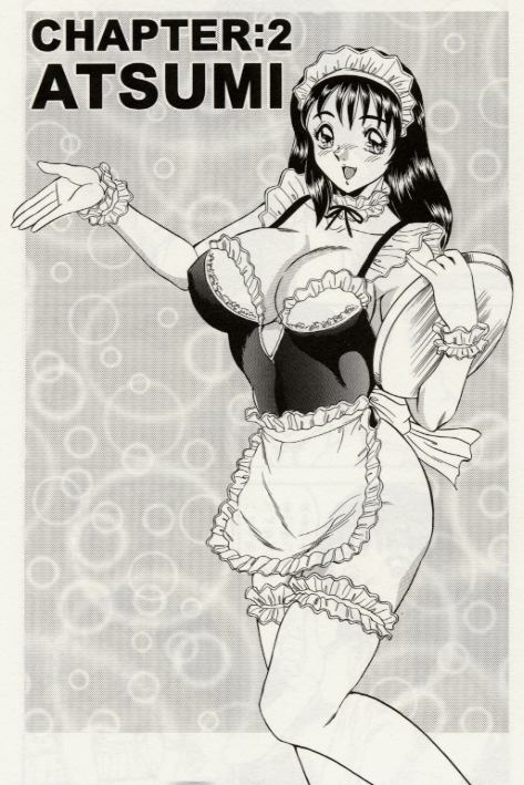 【エロ漫画】メイドコスプレのままいちゃラブセックスしちゃう巨乳のお姉さん…乳首責めをされて６９でフェラをしていちゃラブ中出しセックスしちゃう【つくしの真琴：CHAPTER:2 ATSUMI】